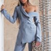 Sexy one shoulder women blazers and jackets - Image 2