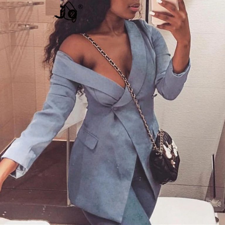 Sexy one shoulder women blazers and jackets - Image 3
