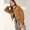 Solid Drop Shoulder Single Breasted Corduroy Street wear Jacket - Image 8