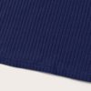 Solid Round Neck Ribbed Knit Office Ladies Casual T-Shirt - Image 17