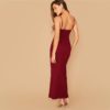Spaghetti Strap Sexy Side Split Night Out Party Maxi Dress - Image 2