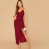 Spaghetti Strap Sexy Side Split Night Out Party Maxi Dress - Image 5