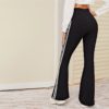 Striped Side Flare Leg Stretchy Casual Long Trousers - Image 2