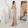 Tassel Mermaid Sexy Backless Back Evening Party Gown - Image 3