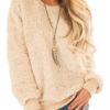 Teddy Bear Pullover Long Sleeves Cotton Furry Sweatshirt