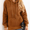 Teddy Hoodie Long Sleeves Pockets Hooded Sweatshirt - Image 5