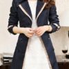 Trench Coat Long Sleeve Sash Double Breasted Rain Coat - Image 2