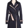 Trench Coat Long Sleeve Sash Double Breasted Rain Coat - Image 4
