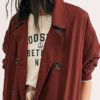 Turndown Collar Long Sleeves Buttons Bohemian Wrap Coat - Image 2