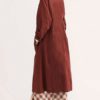 Turndown Collar Long Sleeves Buttons Bohemian Wrap Coat - Image 3