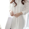 Turndown Collar Long Sleeves Cotton Shirt Dresses