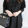 Turndown Collar Long Sleeves Cotton Shirt Dresses - Image 3