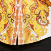Turndown Collar Retro Geometric Blouse - Image 4