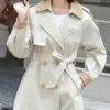Turndown Collar Zipper Casual Coat