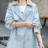 Turndown Collar Zipper Casual Coat - Image 2