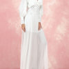 V-Neck Sequins Long Sleeves Layered Semi Formal Party Dress - Image 3