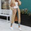 Vintage Casual   Long sleeve pocket Mohair Long Cardigan Sweaters - Image 5