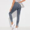 Zipper Fly Streetwear Mid Waist Buttoned Skinny Casual Denim Jeans - Image 2