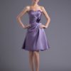 A-line Flower Satin Knee-Length Bridesmaid Dress with Sweetheart Neck