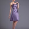 A-line Flower Satin Knee-Length Bridesmaid Dress with Sweetheart Neck - Image 2