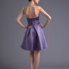 A-line Flower Satin Knee-Length Bridesmaid Dress with Sweetheart Neck - Image 4