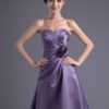 A-line Flower Satin Knee-Length Bridesmaid Dress with Sweetheart Neck - Image 5