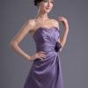 A-line Flower Satin Knee-Length Bridesmaid Dress with Sweetheart Neck - Image 6