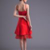 A-line Satin Floral Straps Knee-Length Fashion Bridesmaid Dress - Image 4