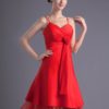 A-line Satin Floral Straps Knee-Length Fashion Bridesmaid Dress - Image 6