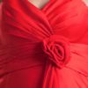 A-line Satin Floral Straps Knee-Length Fashion Bridesmaid Dress - Image 7
