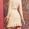 Beautiful V Neck Long Sleeves Knitted Dress - Image 2