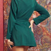Blazer Fashion V-Neck Lace Up Long Sleeves Blazer - Image 2