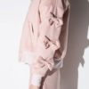 Bow Chic Long Sleeve Stand Collar Polyester Jacket - Image 2