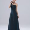 Bridesmaid Dress Taffeta One Shoulder Ribbon A Line Maxi Party Dress - Image 2