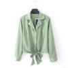 Casual Bowknot Elegant Short Blouse