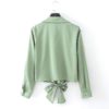 Casual Bowknot Elegant Short Blouse - Image 2