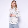 Casual Deer Pattern Cute Asymmetric Shirt - Image 3
