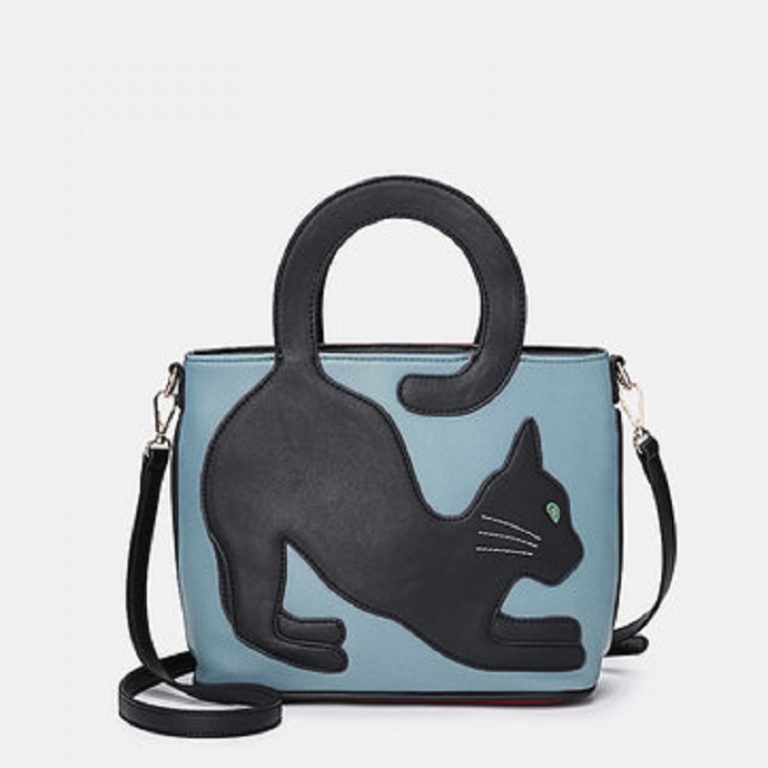 Women Cat Pattern Handbag Crossbody Bag - Image 13