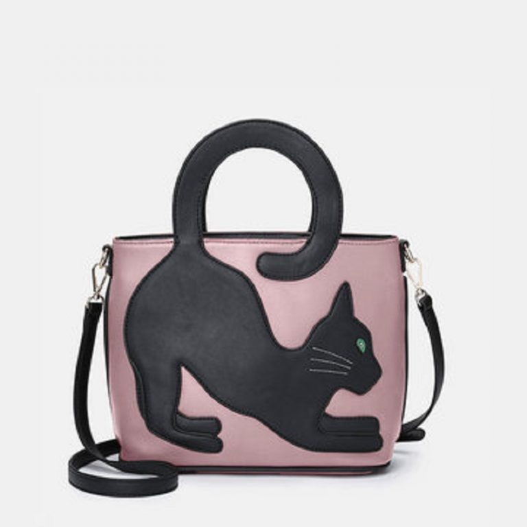 Women Cat Pattern Handbag Crossbody Bag - Image 14