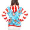 Christmas Pullover Stripe Printed Oversized Hooded Sweatshirt - Image 4