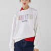 Cotton Rainbow Letters Logo Pullover Sweatshirt