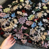 Elegant Embroidered Flower Round Neck Short Sleeve Dress - Image 10