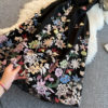 Elegant Embroidered Flower Round Neck Short Sleeve Dress - Image 17