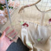 Elegant Embroidered Flower Round Neck Short Sleeve Dress - Image 25