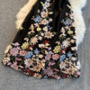 Elegant Embroidered Flower Round Neck Short Sleeve Dress - Image 6