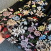 Elegant Embroidered Flower Round Neck Short Sleeve Dress - Image 7