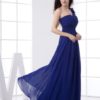 Elegant Floor Length One Shoulder Bridesmaid Dress - Image 2