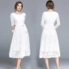 Elegant Lace Office Lady Evening Party Dress - Image 4
