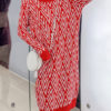 Elegant Printed Long Sleeves Jewel Neck Mini Dress