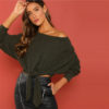 Elegant Round Neck Crop Pullovers